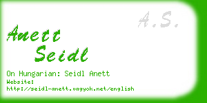 anett seidl business card